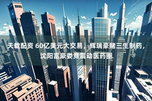 天载配资 60亿美元大交易，辉瑞豪赌三生制药，沈阳富豪娄竞震动医药圈